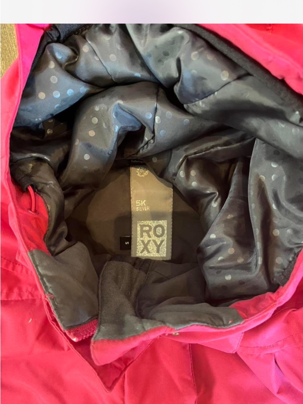 Roxy ski snow Pink Hooded Jacket 5 K silver - Picture 4 of 5